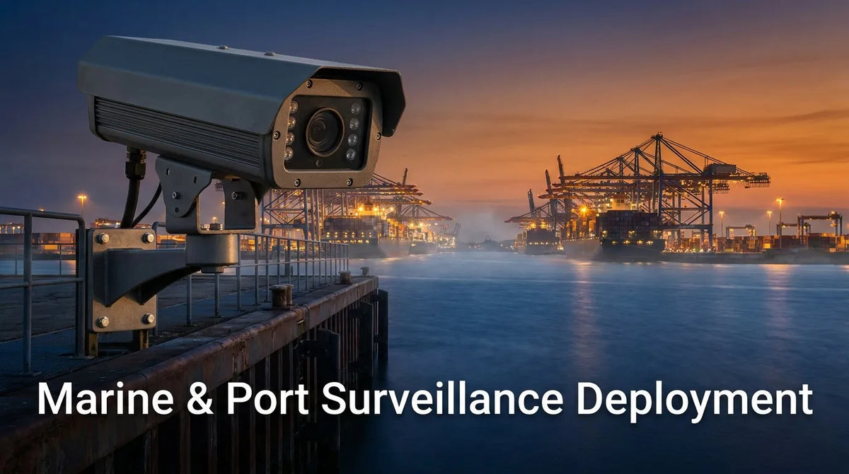 Ruggedized PTZ surveillance system deployed at commercial harbor port