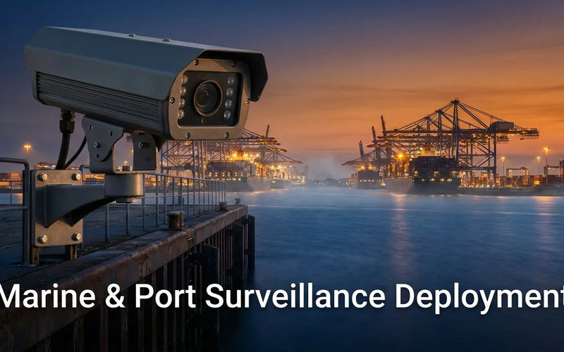 Ruggedized PTZ surveillance system deployed at commercial harbor port