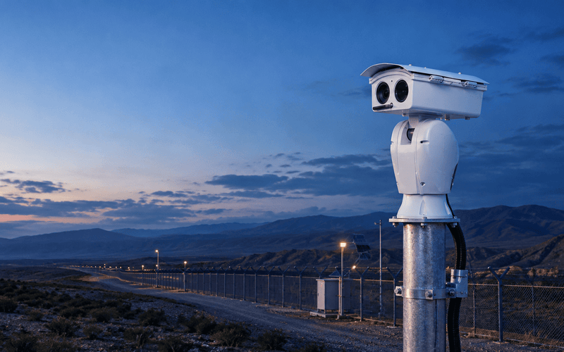 Border surveillance reference solution with long-range PTZ and thermal camera system