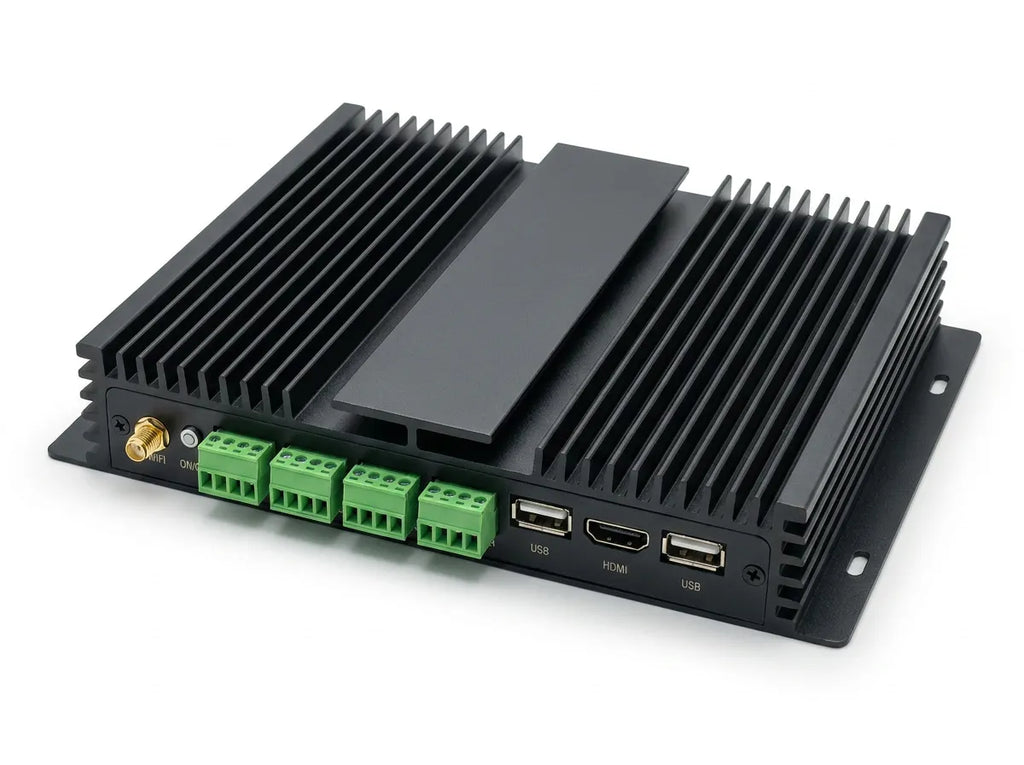 FTD-16CH AI BOX Rear View - Heatsink and Ports