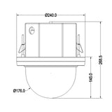 FA3 PoE 2MP 30x In-Ceiling indoor PTZ Dome Camera - Fengtaida