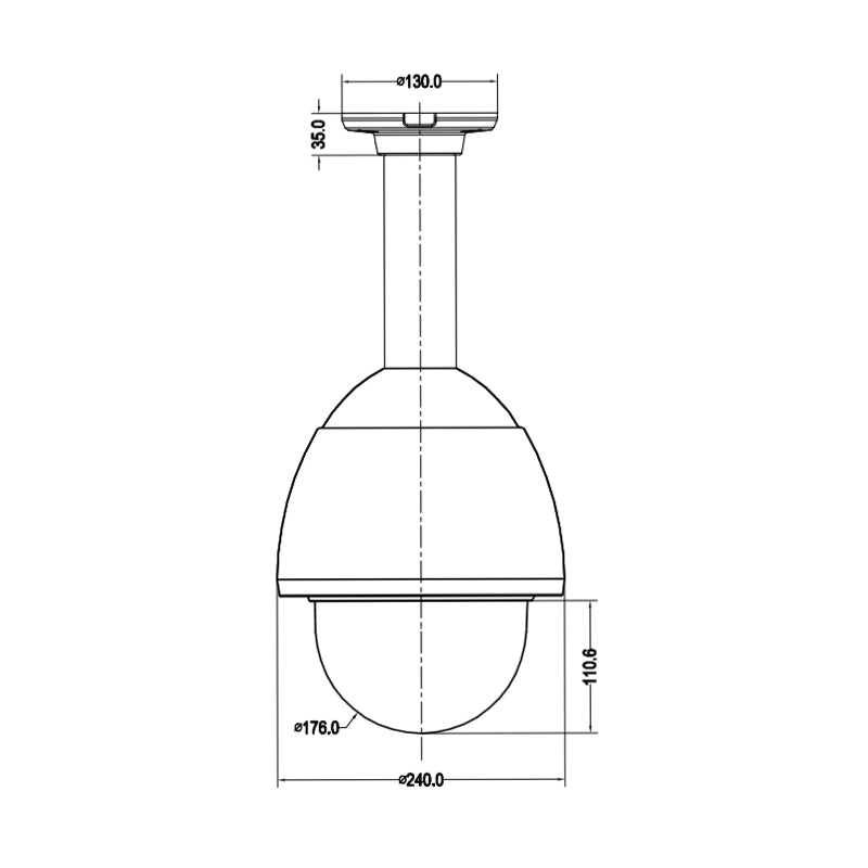 IP67 FA3 PTZ dome clear outdoor surface with Motorized Varifocal Lens - Fengtaida