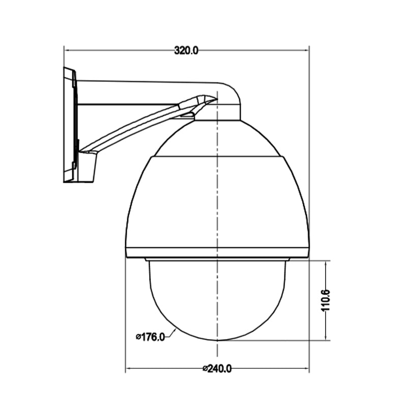 IP67 FA3 PTZ dome clear outdoor surface with Motorized Varifocal Lens - Fengtaida