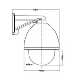 IP67 FA3 PTZ dome clear outdoor surface with Motorized Varifocal Lens