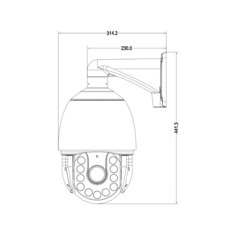 IRS H.265+ IR Speed Dome Camera outdoor - Fengtaida