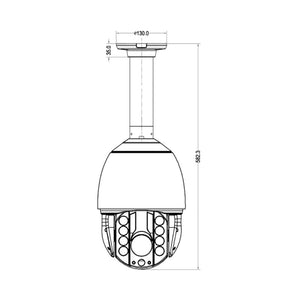 H.265+ IRS2 IR outdoor speed Dome camera with Air Wiper - Fengtaida