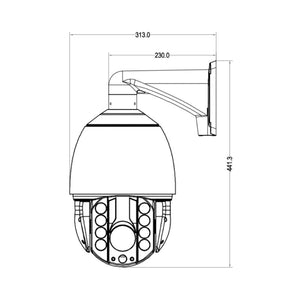 H.265+ IRS2 IR outdoor speed Dome camera with Air Wiper - Fengtaida