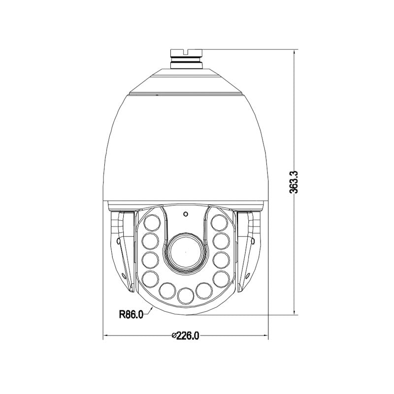 IRS H.265+ IR Speed Dome Camera outdoor - Fengtaida